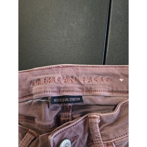 American Eagle Women's Pink Purple NE(X)T Level Stretch Skinny Jeans Size 0 - Picture 6 of 6